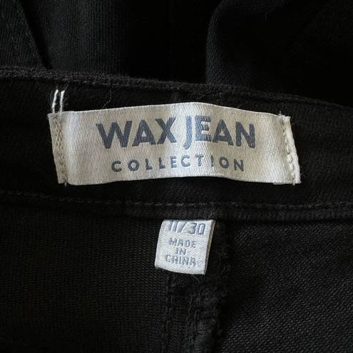 Wax Jean  JRS SZ 11/30 Mom Jeans High-Rise Distressed Stretch Pockets Black New