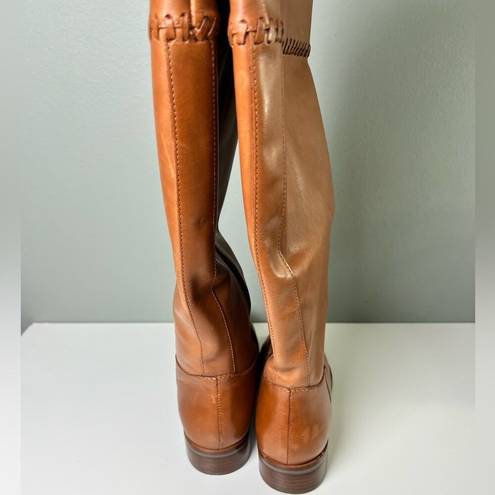 Jack Rogers  Brown Leather Adaline Knee High Zip Up Equestrian Riding Boot 7.5
