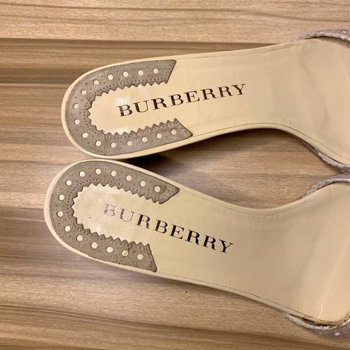 Burberry Gray Tassel Sandals Size 37.5 Italy 7 US