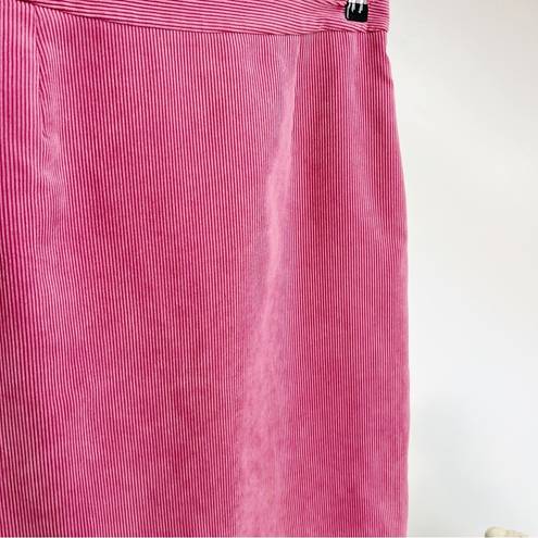 Bubblegum 90s  Pink Barbiecore Corduroy Pencil Skirt