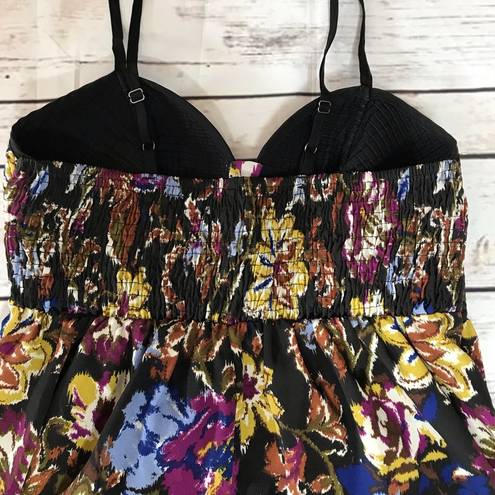 Xhilaration 💛 Black Floral Mini dress Size L