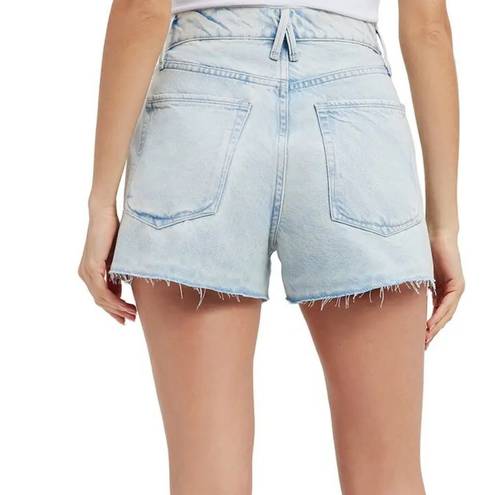 Good American NWT  90s Shred Denim Shorts Size 16 Light Wash distressed High Rise