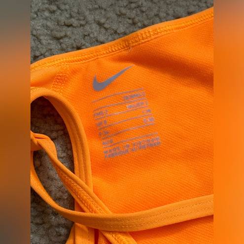 Nike NWOT  HydraStrong Lace Up Tie Back One Piece Swimsuit - Neon Orange - 28