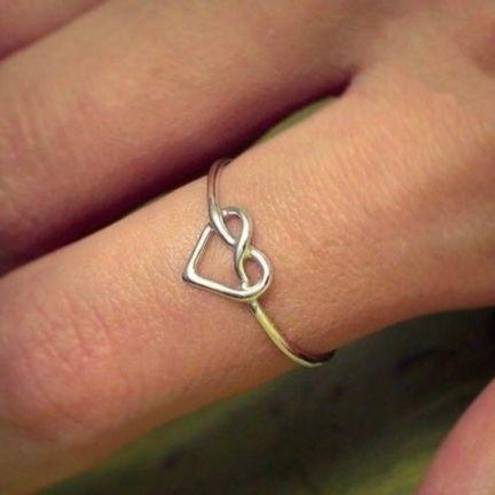 infinity Heart Ring sz7