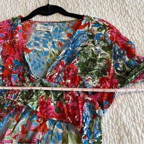 In Bloom S/W/F Revolve Nova Crop Long Sleeve Top  Floral Small