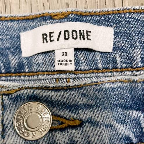 RE/DONE  Comfort Stretch 90s High Rise Ankle Crop Jeans Mid 90s Wash Size 30