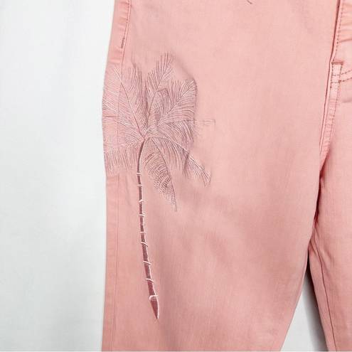 Petal SANDRINE ROSE High Waisted Skinny Jeans Embroidered Palm Tree in  NWT - 29