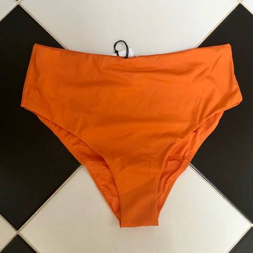 ONIA NWT  Sabrina Bikini Bottom Swim Bright Neon Orange Persimmon Beach size XL