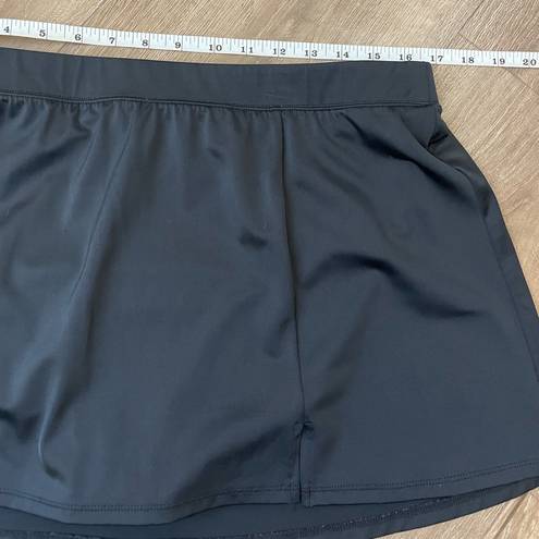 St. John’s Bay  Black Swim Skirt Bottom Swimwear ~ Side Slit ~ Plus Size 16W