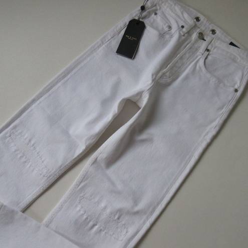 Rag and Bone NWT  Maya in Worn Vintage White High Rise Ankle Straight Jeans 31