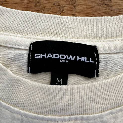 Shadow Hill  Los Angeles Flame Long Sleeve Tee in White