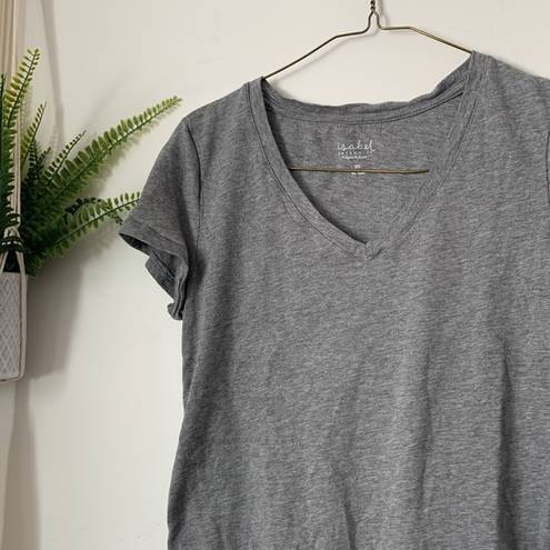 Isabel Maternity  Light Gray V Neck Tee