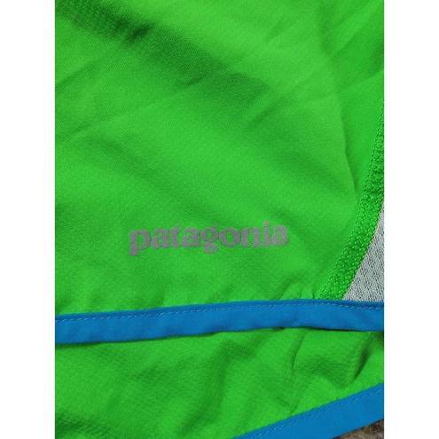 Patagonia  Womens Polyester Green Blue Shorts Running Jogging