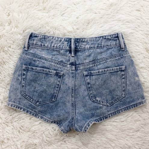 Roxy  lace front acid wash jean shorts size 1