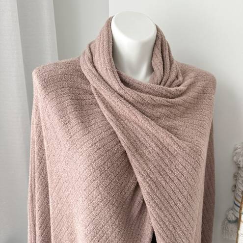 Barefoot Dreams  Cozychic Lite Wide Rib Travel Wrap In Tan Women’s One Size