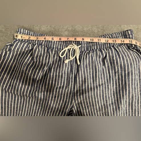 Beach Lunch Lounge Lightweight Cotton Linen Margot Cropped Pants size L