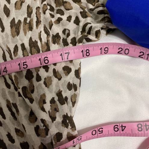 Equipment  Leopard Print Silk Short Sleeve T-shirt- Medium