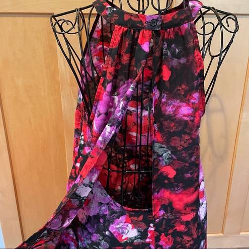 BB Dakota  red and pink floral sleeveless Top XS