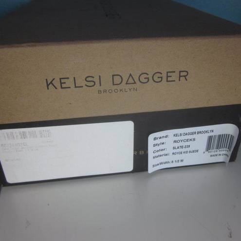 Kelsi Dagger  "Royce" Kid Suede Shoes in Dark Gray "Slate" Size 8.5 / 39 NEW!