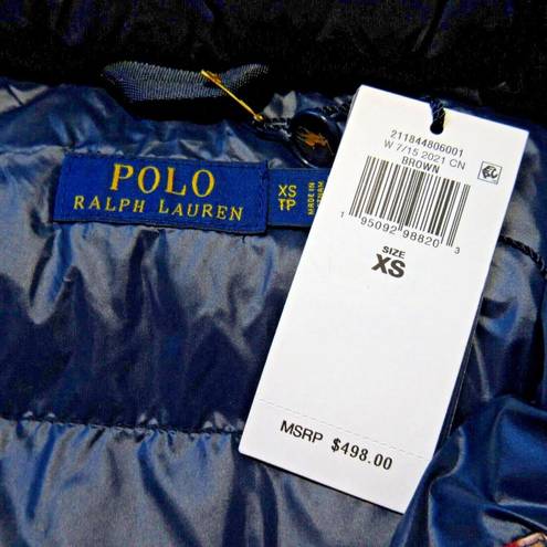 Polo NEW  Ralph Lauren Fair Isle Print Down Coat Removable Hood Puffer Jacket XS