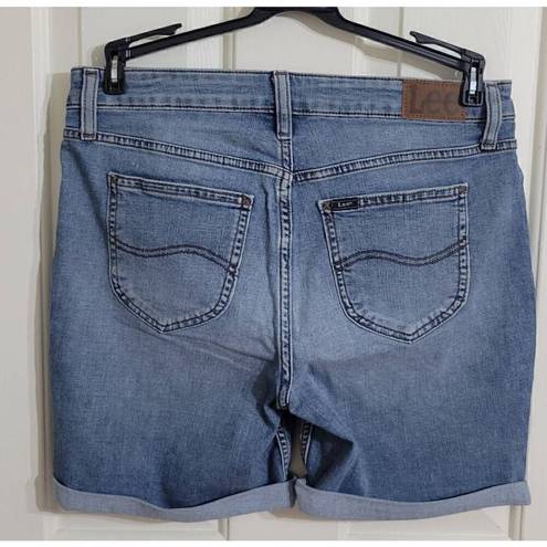 Lee  Regular Fit Bermuda Mid Rise Jean Shorts Size 10