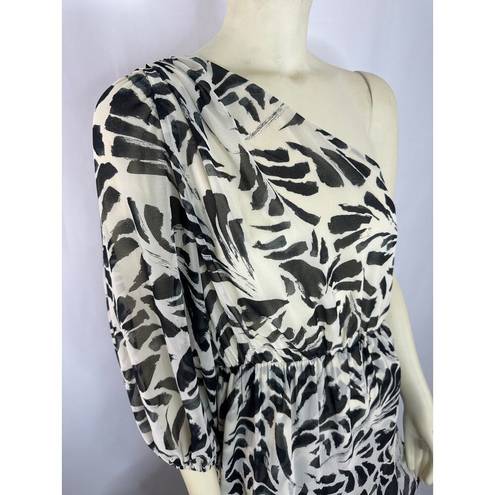 Alexis  Botanical Black & White Dress Size Small