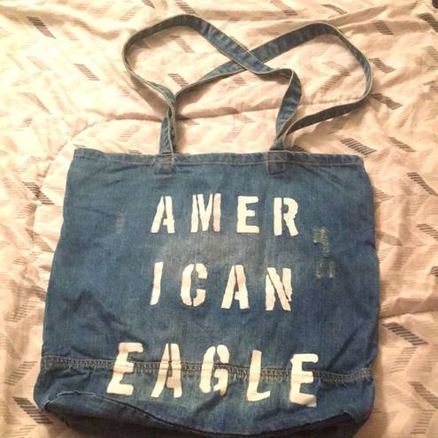 American Eagle outfitters denim blue Jean long strap bag