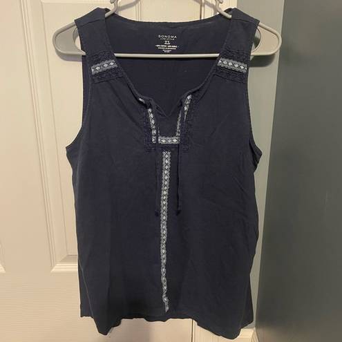 Sonoma blue tank top XL