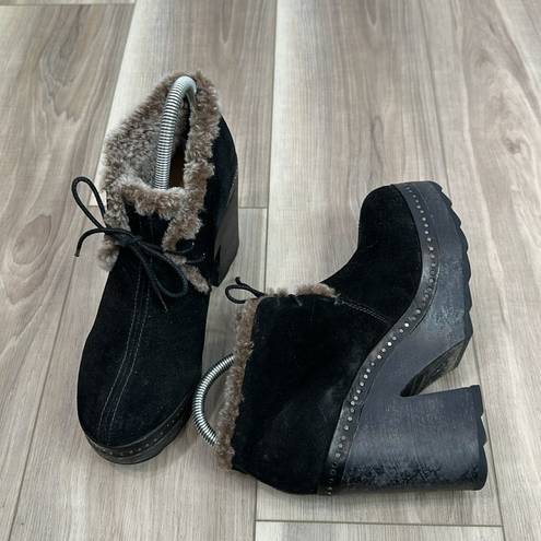 Rag and Bone  Inez suede and shearling desert clogs size 9