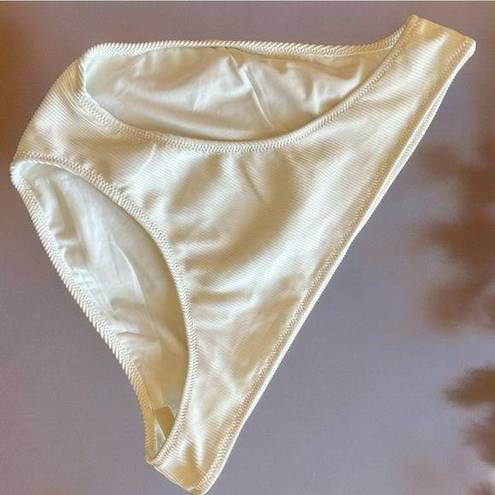 Aerie White Ribbed Bikini Bottoms NWT