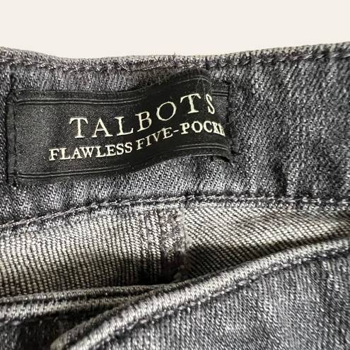 Talbots  Flawless Five-Pocket Slim Ankle Gray Mid Rise Jeans Size 16