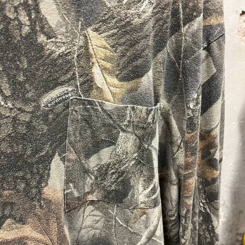 Winchester Vintage Long Sleeve Camo Camouflage Pocket Tee Southern Hunting XXL Green