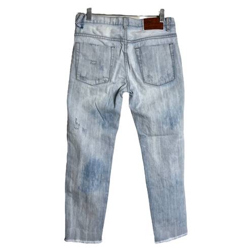 One Teaspoon  Awesome Baggie Jeans Blue Light Wash Highly Destroyed Distressed