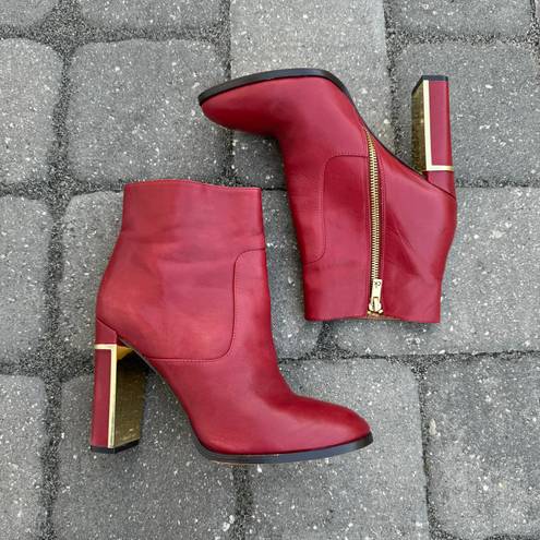 Calvin Klein Karlia Leather Ankle Boots