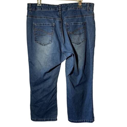 Relativity  Women's Straight Leg Denim Blue Bootcut Jeans Sz 16W Short