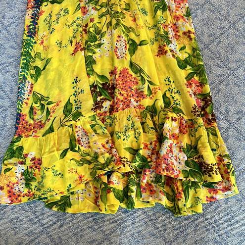 Tracy Reese  Plenty Anthropologie silk flowy dress xl extra large floral sheer