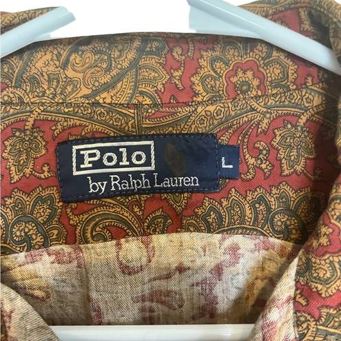 Polo  Ralph Lauren vintage paisley print button down shirt size large