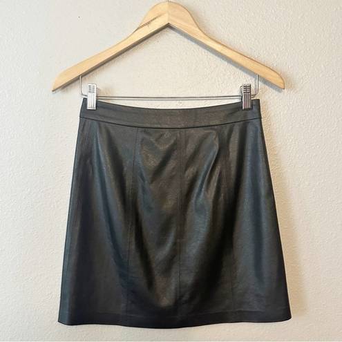 n: Philanthropy Faux Leather Front Zip Mini Skirt Women's Size Small EUC