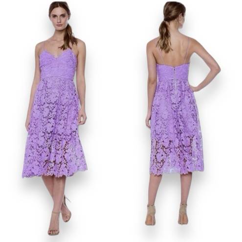 Donna Morgan Anthropologie  Renata Purple Lace Dress Sleeveless, Lined, Size US 8