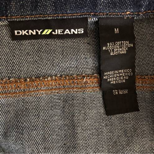 DKNY Y2K vintage  dark blue denim jeans jacket sz M