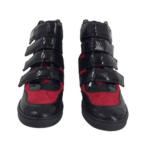 Krass&co WIFEY RED WEDGE SNEAKER By Kyng Brand . WOMENS SIZE 9 CUSTOM CRAFTED $225