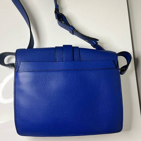 Halston Heritage structured satchel shoulder bag in blue