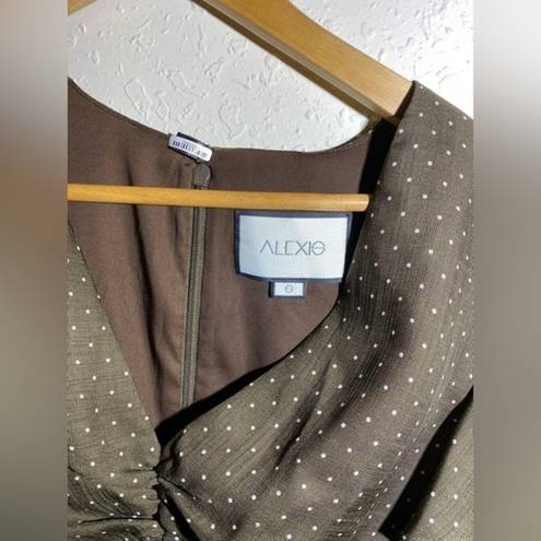 $394  Dress Alexis Benz’s Brown Polk-A-Dot‎ Mini Dress ( S )