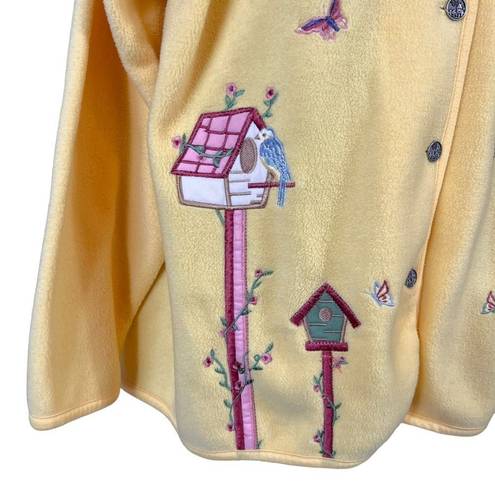 Northern Reflections Vintage Yellow Fleece Birdhouse Jacket •  