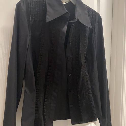 Max Studio  size medium black button down