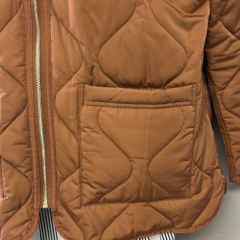 Isaac Mizrahi  Live! Reversible Quilted Barn Cognac Jacket- Small