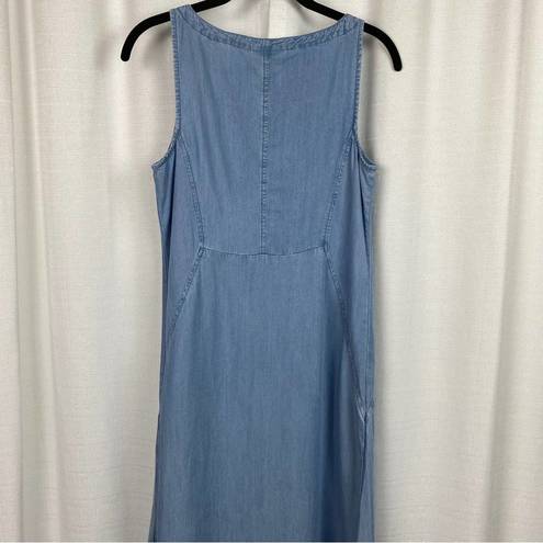 J.Jill  Chambray Tencel Lyocell Seamed Maxi Dress Sz.XS