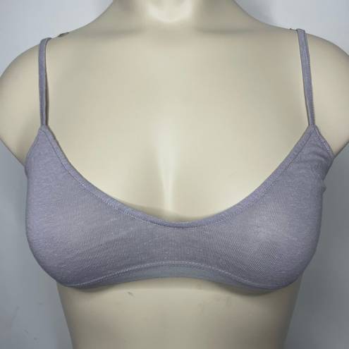 Oysho NWT  Bra SMALL Purple Semi Sheer Unlined Wireless Pullover Scoop Intimates