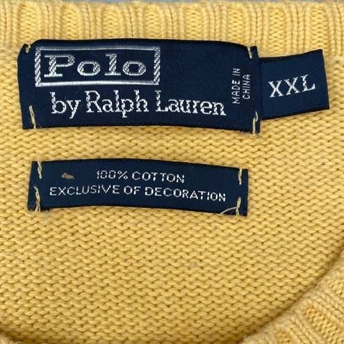 Polo Vintage  Ralph Lauren Yellow Knit Pullover Sweater