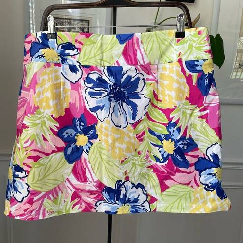 Rafaella NWT  Pink Cosmo Colorful Floral Print Skort XXL